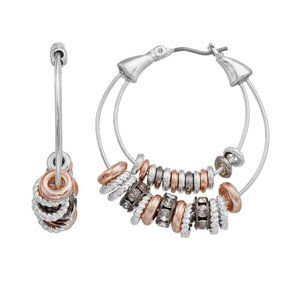 Dana Buchman™ Tri Tone Ring Hoop Earrings